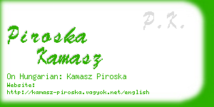 piroska kamasz business card